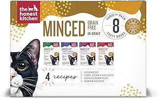 Honest Kitchen Minced Grain Free Wet Cat Food with Bone Broth Gravy Variety Pack