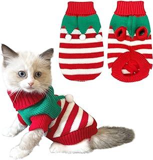 CooShou Dog Christmas Sweater Pet Winter Knitwear Xmas Elf Costume Clothes