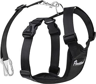 Pawaboo Dog Safety Vest Harness Pet Car Seat Belt with Adjustable Strap and Buckle Clip