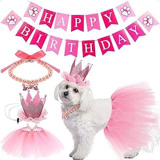 Hamify 4 Pieces Cute Dog Birthday Outfit