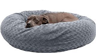 Furhaven Pet Bed for Dogs – Round Ultra Calming Deep Dish Cushion Donut