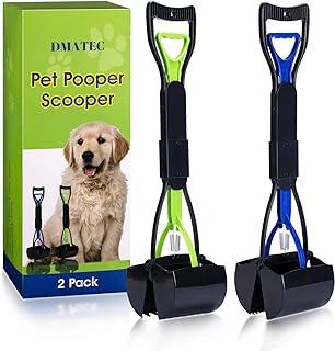 DMATEC Foldable Pet Poop Waste Pick Up Rake with Portable Long Handle