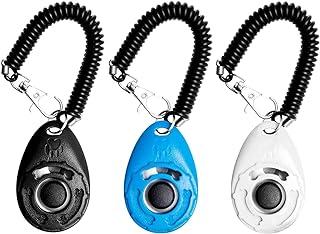 Bepets 3 Pack Dog Training Clicker with Wrist Strap