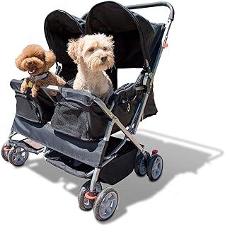 Double Pet Stroller – 4 Wheels Lightweight