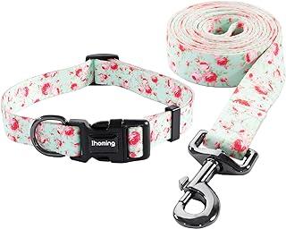 Ihoming Puppy Collar and Leash Set for Daily Outdoor Walking Running Training