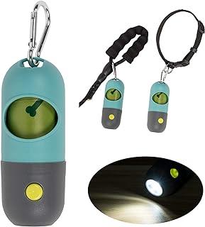 Poop Bag Dispenser with LED Flashlight for Leash