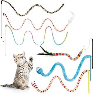 Interactive Cat Wand Toys with Feather and Bell
