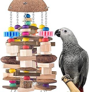 KATUMO Bird Parrot Toy Durable Wooden Blocks