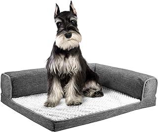 DEKOHM Orthopedic Dog Bed, L-Shape Chaise Lounge