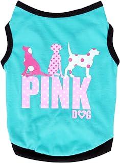 Oasis Plus Pink Dog Printed Aqua 100% Cotton Pet T-Shirt Vest