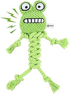 Qonline Green Frog, Stuffed Dog Toy and Cute Plush Head Squeaker
