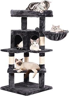 BEWISHOME Cat Tree Tower with Top Plush Perch