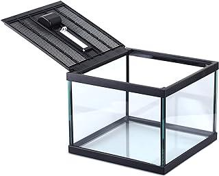 Reptile Amphibians Terrarium Glass Box for Small pet Waterproof Ventilation Transparent