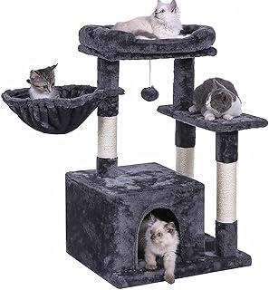 Cat Tree Condo with Scratching Post and Cozy Basket for Kitten MMJ11