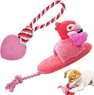 Lepawit Dog Rope Toys Flamingo Slipper plush dog toys