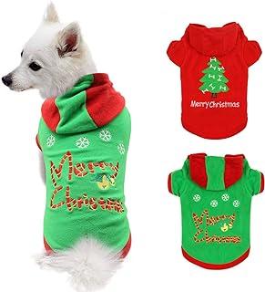 HYLYUN Puppy Christmas Outfit 2 Packs