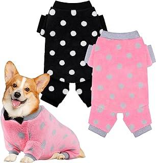 Pedgot Dog Pajamas Flannel Onesie Warm Pet Clothes