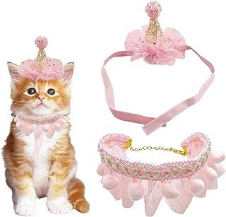 Birthday Hat Scarf Set for Pet Puppy Cat