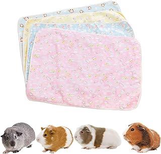 kathson 4 Pack Guinea Pig Cage Liner Bedding Pad Super Absorbent Waterproof Food Mat for Small Animals