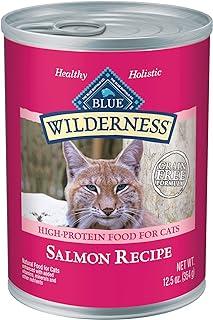 Blue Buffalo Wilderness High Protein Grain Free Natural Adult Pate Wet Cat Food, Salmon 12.5-oz