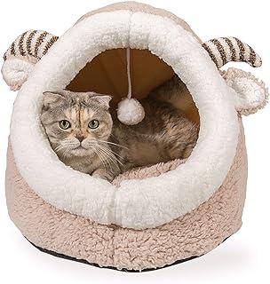 Qucey Cozy Cat Hut for Small Dogs, Puppy and Kitten Under 18lbs