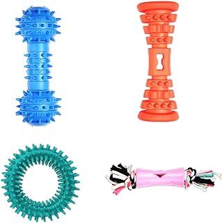 Dog Chew Toys for Small and Medium Breed with Aggressive Tough Bone Barbell