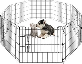 PEEKABOO Pet Playpen Dog Fence Outdoor 8 Panels 24 Inch