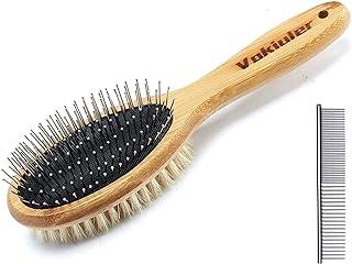 Vokiuler Double Sided Bristle and Pin Pet Brush for Dog Grooming