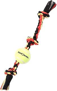 Mammoth Chews Color 3 Knot Tug with Standard Tennis Ball