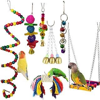 Blnboimrun Bird Parrot Toys Hanging Bell Pet