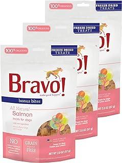 Bravo! Bonus Bites Dog Treats Freeze Dried Salmon