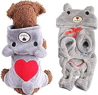 Funny Pet Clothing Bear Jumpsuit Outfit Costume for Small Dogs – Medium, Grey