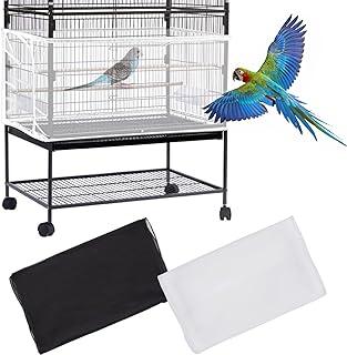 Daoeny 2Pcs Large Bird Cage Cover, Adjustable Parrot Nylon AirY Soft Mesh Net
