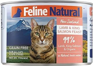 Feline Natural Canned Cat Food, Lamb & Salmon 6oz 12 Pack