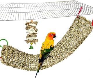 kathson Bird Seagrass Mat Parrot Grasse Woven Hammock Parakeet