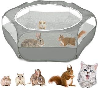 VavoPaw Indoor Pet Cage Tent with Zipper Cover, Outdoor Exercise Yard Fence for Kitten Hamster Bunny Squirrel Guinea Pig Hedgehog
