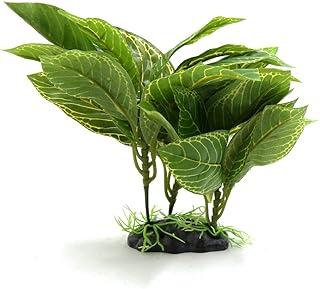 uxcell Green Plastic Terrarium Lifelike Plant Decor Ornament for Reptile and Amphibians