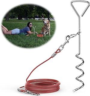 Dog Tie Out Cable and Stake for Small Medium Large dogs Up to 130lbs