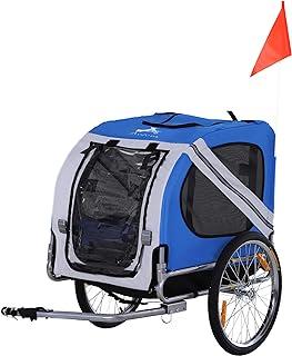 Aosom Dog Bike Trailer Pet Cart Bicycle Wagon Cargo Carrier Attachment for Travel with 3 Entrances