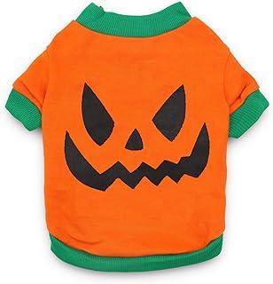Dog Halloween Clothes Pet Costume Pumpkin Tee Shirt for Small, Medium