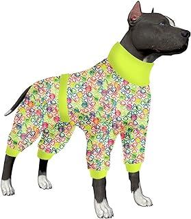 LovinPet Pet Onesie, Fashion Reflective Strap Full Coverage Pajamas for Big Dogs