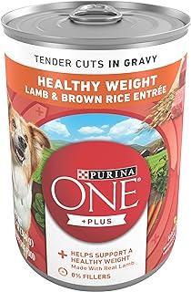 Purina ONE +Plus Natural Wet Dog Food Gravy, Tender Cuts Healthy Weight Lamb and Brown Rice Entree