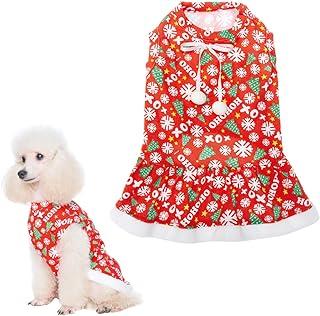 Christmas Dog Dress with Bowtie