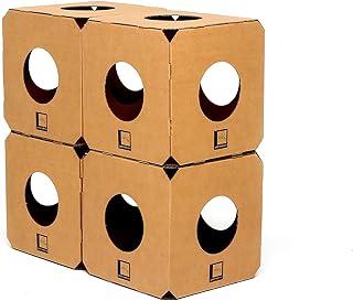 Gatomoderno Cardboard Cat House 4 Cube Set – Labyrinth Model