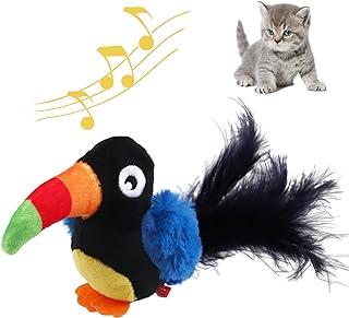 Gigwi Toucan Sound Squeaking Cat toy with Feather Melody Chaser