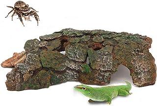 Reptile Habitat Decor Hideouts Critter Cavern Bark Bend Resin Ornament