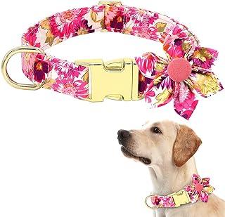 Dog Collar with Flower & Adjustable Cute
