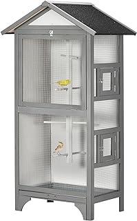 PawHut Outdoor Bird Cage with Removable Bottom Tray 4 Perch