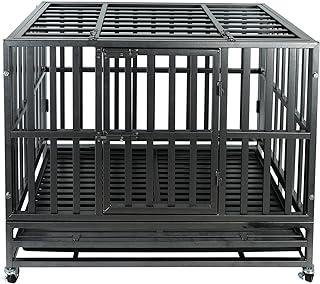 Confote 37Inch Heavy Duty Dog Cage with Four Lockable Wheels