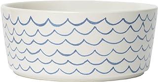 Waggo Sketched Wave Ceramic Dog Bowl